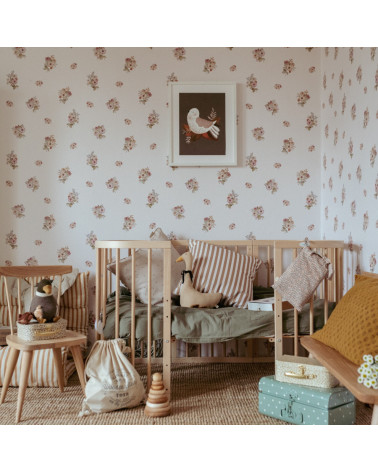 Papier peint enfant - mini bouquets vintage