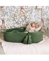 Couffin bébé en crochet vert sauge