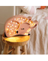 Lampe veilleuse en bois biche marron