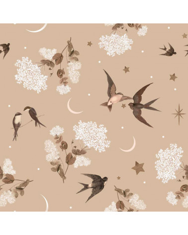 échantillon papier peint hirondelles