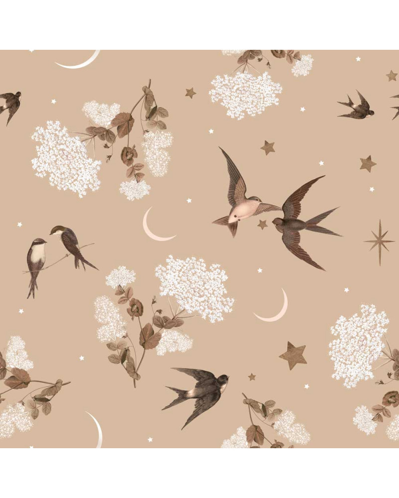 échantillon papier peint hirondelles