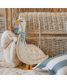 Lampe veilleuse en bois oie avec un nœud bleu Little lights