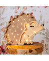 Lampe veilleuse en bois hérisson