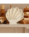 Lampe veilleuse en bois coquillage mini - pearl white little lights