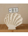 Lampe veilleuse en bois coquillage mini - pearl white little lights