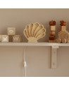 Lampe veilleuse en bois coquillage mini - bois naturel little lights