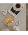 Lampe veilleuse en bois coquillage mini - bois naturel little lights