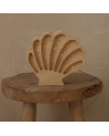 Lampe veilleuse en bois coquillage mini - bois naturel little lights