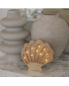 Lampe veilleuse en bois coquillage mini - bois naturel little lights