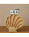 Lampe veilleuse en bois coquillage mini - bois naturel little lights