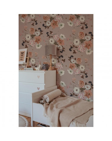 Papier peint enfant jardin de nuit rêveur