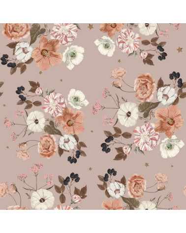 Papier peint enfant jardin de nuit rêveur