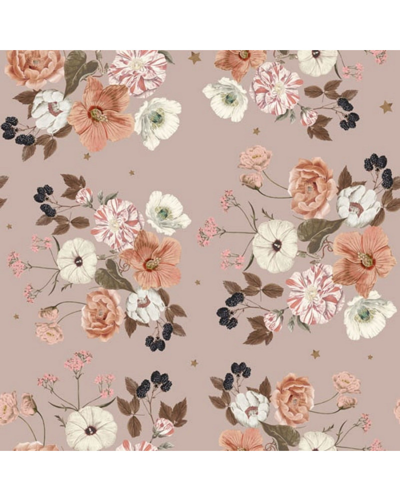 Papier peint enfant jardin de nuit rêveur