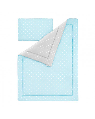 Parure de lit menthe à pois