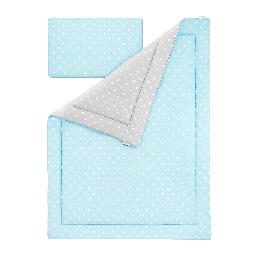 Parure de lit menthe à pois