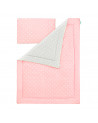 Parure de lit rose et gris