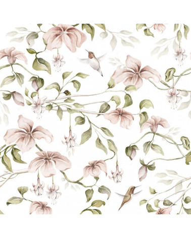 Echantillon papier peint enfant paradise trees fond blanc