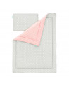 Parure de lit gris et rose