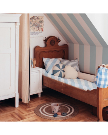 Papier peint enfant à rayures Portofino bleu