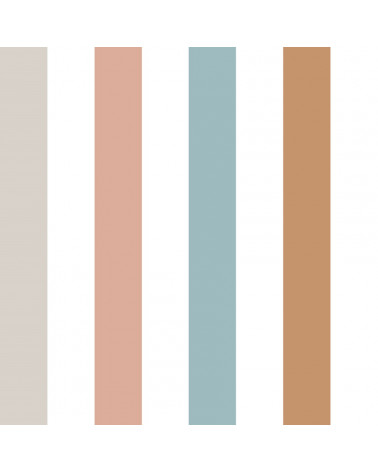 Papier peint enfant à rayures colorées Portofino