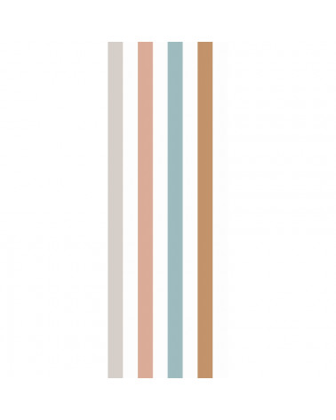 Papier peint enfant à rayures colorées Portofino