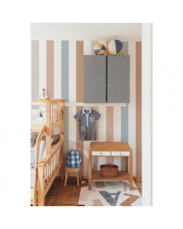 Papier peint enfant à rayures colorées Portofino