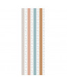 Papier peint enfant à rayures avec fleurs Portofino