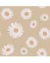 échantillon Papier peint enfant pâquerettes cappuccino doux- Tuscan Daisies