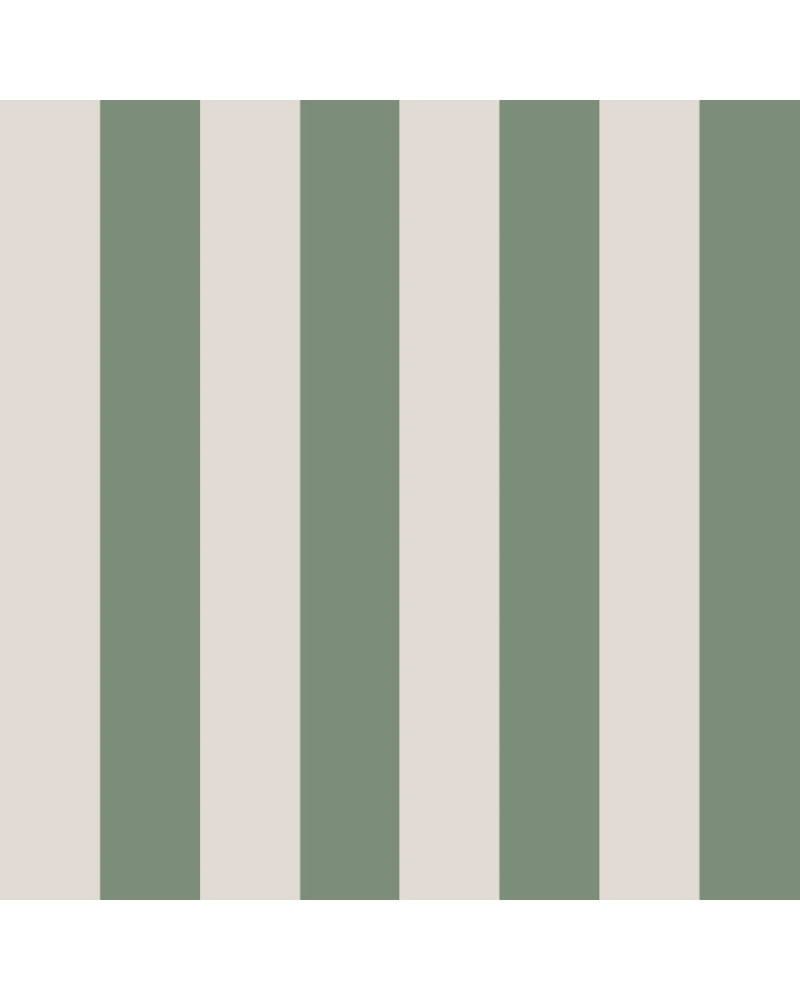 Echantillon Papier peint enfant à rayures Portofino vert