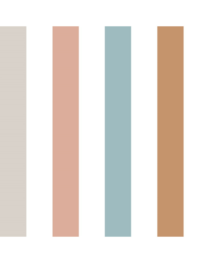 échantillon papier peint enfant à rayures colorées Portofino