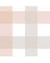 échantillon papier peint enfant à carreaux Provence beige et rose - Grand