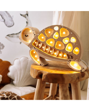 Lampe veilleuse en bois tortue - Sand Dune