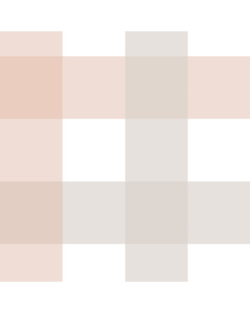 Papier peint enfant à carreaux Provence rose beige - Grand