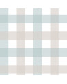 Papier peint enfant à carreaux Provence beige bleu - Moyen