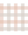 Papier peint enfant à carreaux Provence rose beige - moyen