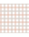Papier peint enfant à carreaux Provence beige rose - petits