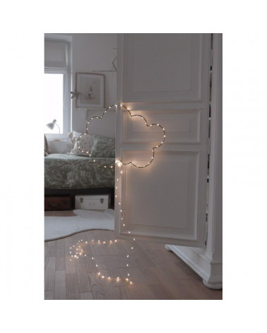 Lampe guirlande dorée LED nuage