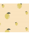 Papier peint enfant citrons saumon