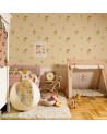 Papier peint enfant citrons saumon