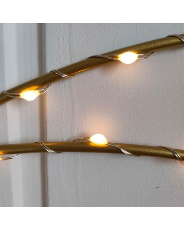 Lampe guirlande dorée LED hirondelle