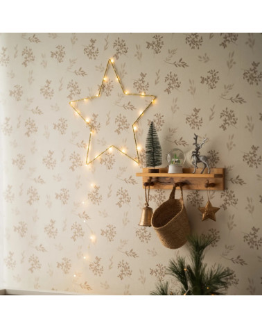 Lampe guirlande dorée LED étoile