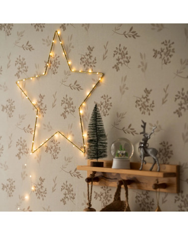 Lampe guirlande dorée LED étoile