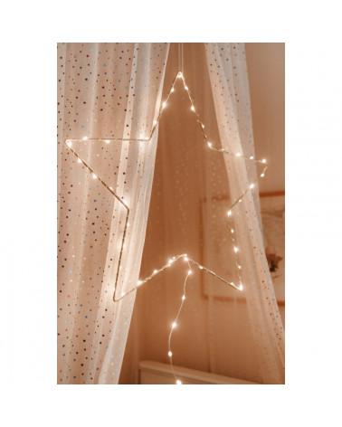 Lampe guirlande dorée LED étoile