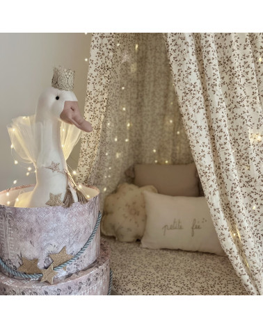 Trophée oie en lin light beige - reine Rosalie
