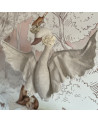 Cygne en lin avec dentelle à suspendre -  beige