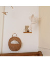 Trophée colibri en lin light beige à suspendre