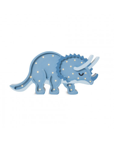 Lampe veilleuse en bois dinosaure tricératops