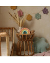 Lampe veilleuse en bois arc-en-ciel mini, pastel