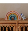 Lampe veilleuse en bois arc-en-ciel mini, rétro