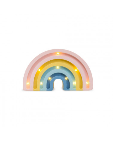 Lampe veilleuse en bois arc-en-ciel mini, rétro